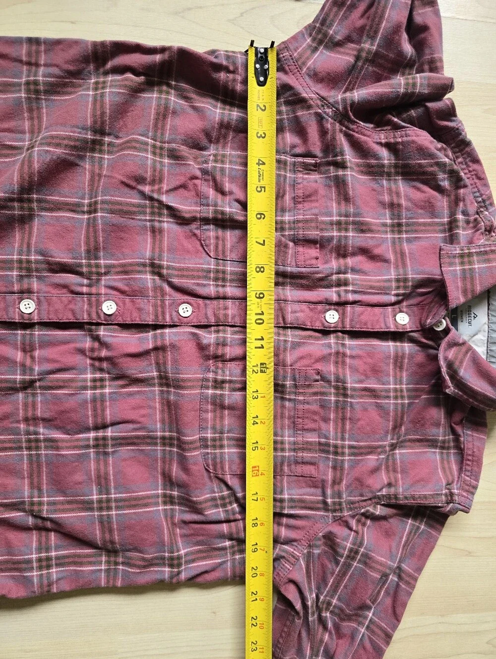 Ridgecut Button Down Plaid Long Sleeve Size Large